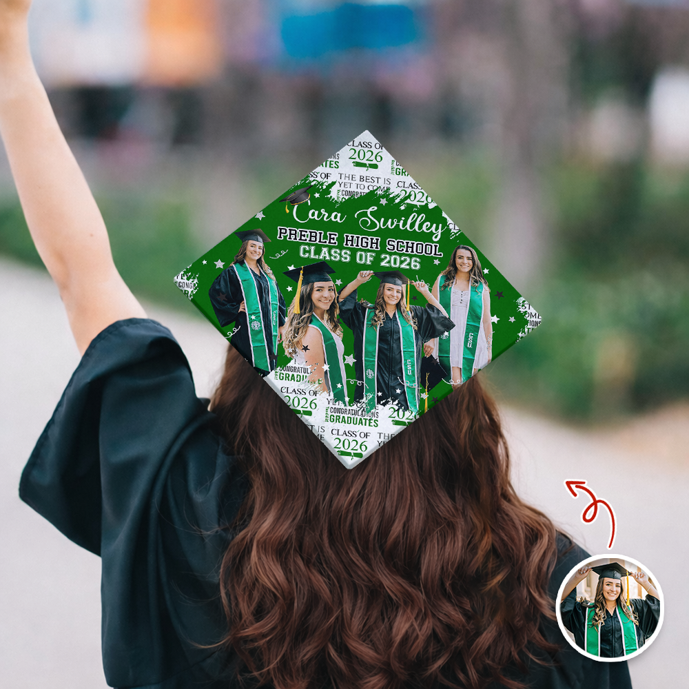 Custom Photo The Best Is Yet To Come Class Of 2026 Graduation Cap Topper HO82 901662