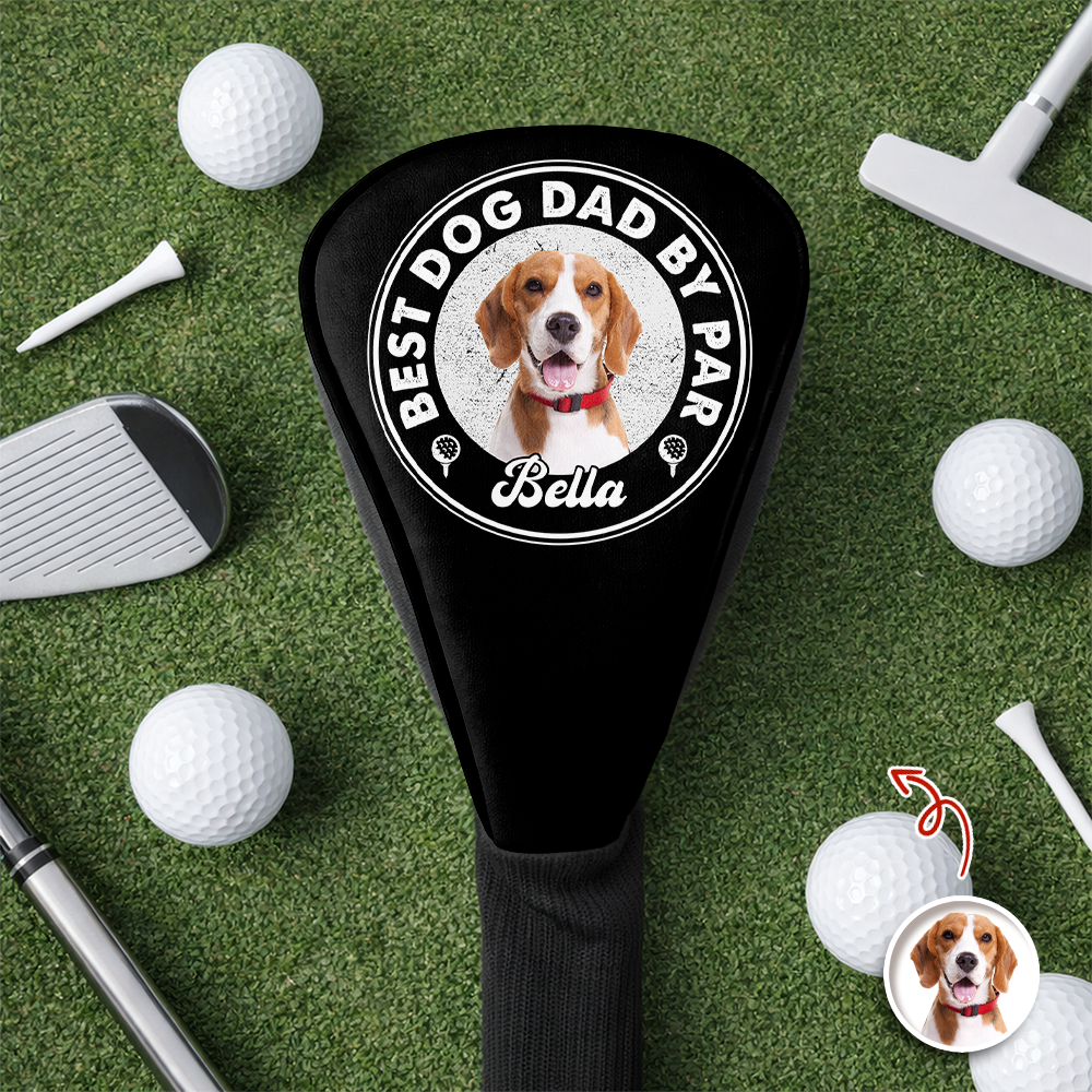 Custom Photo Best Dog Dad By Par Golf Head Cover CH07 911274
