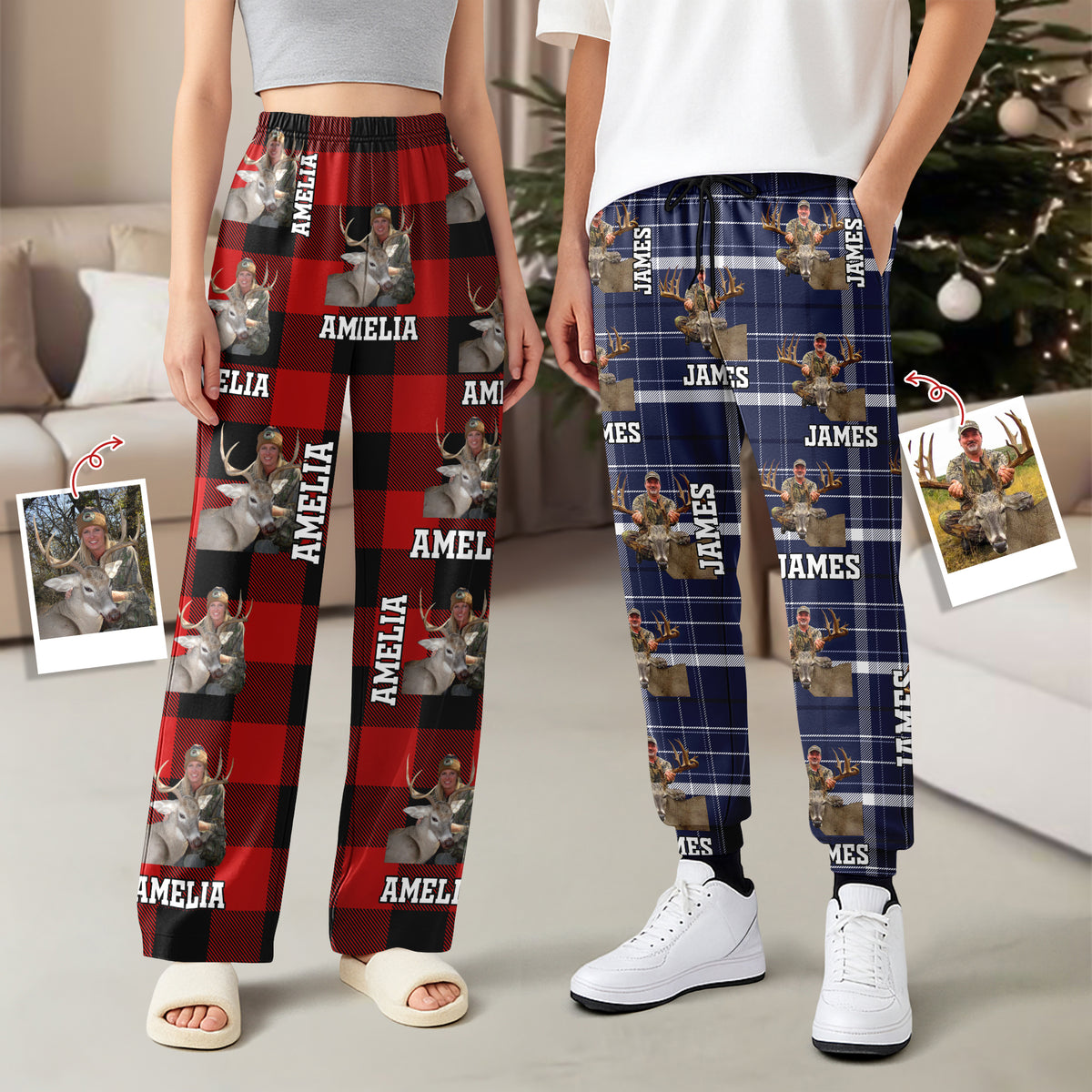 Custom Photo Deer Hunting Sweatpants Christmas Gift For Deer Hunters HA75 898266