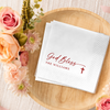 Custom God Bless Baptism Napkins With Cross, Baby Shower & Religious Party Decor LM32 899899
