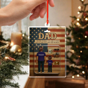 Personalized Name You Are The World Dad Family Christmas Acrylic Ornament LM32 895597