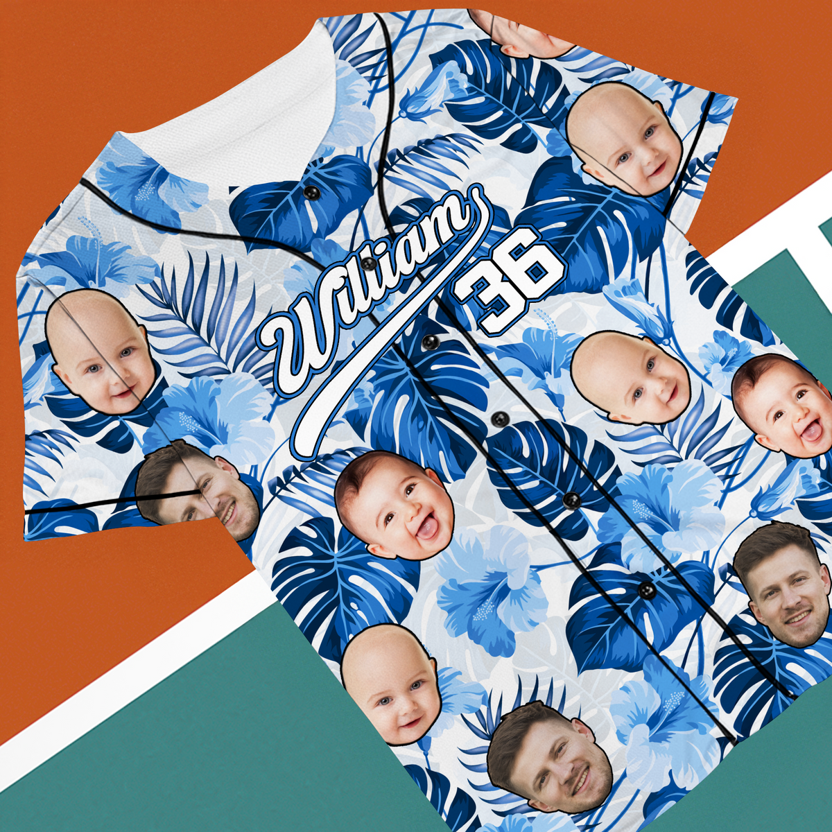 Custom Photo Hawaiian Baseball Jersey - Personalized Summer Gift CH07 911338
