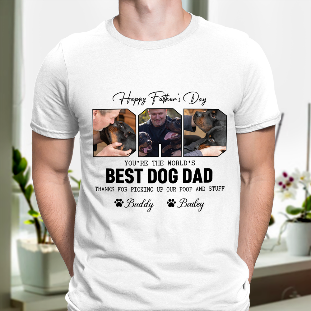 Custom Photo Happy Father's Day Best Dog Dad Shirt Gift For Father's Day HO82 893968