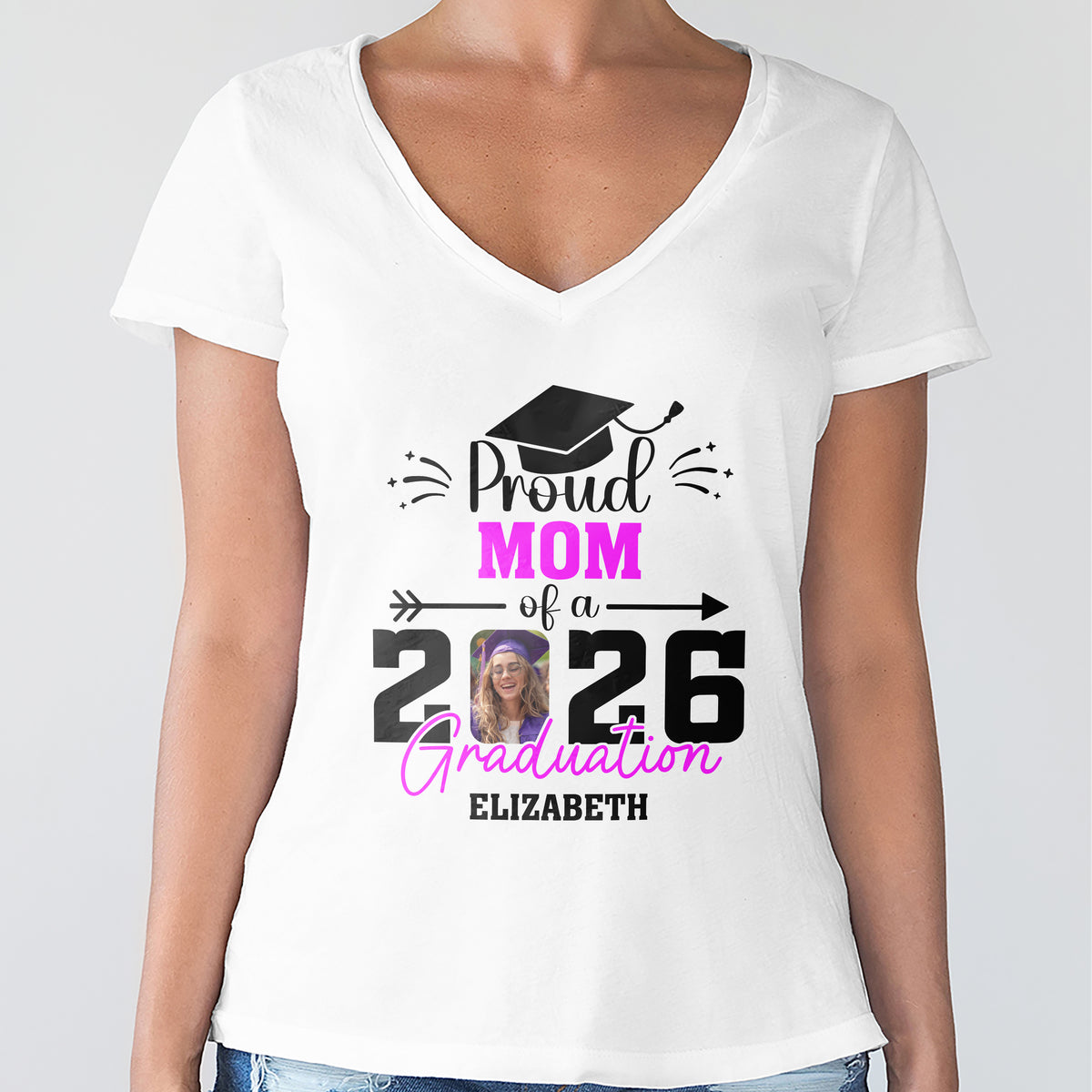 Custom Photo Proud Dad Of A Graduate Personalized Graduation Bright Shirt HA75 920472