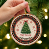 Custom Name Christmas Tree Wood Slice Ornament, Holiday Decor Gift For Family LM32 670499