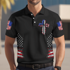 Personalized American Flag Cross Polo Shirt – Christian Faith Patriotic Shirt for Men LM32 899601