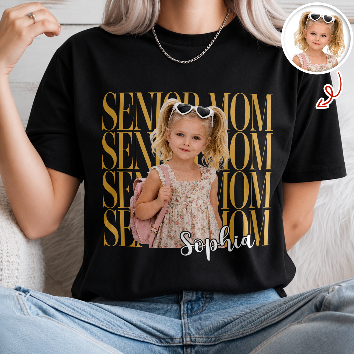 Custom Photo Senior Mom Dark Shirt 2026, Proud Senior Mom Gift, Senior Mom Graduation Shirts HO82 903306