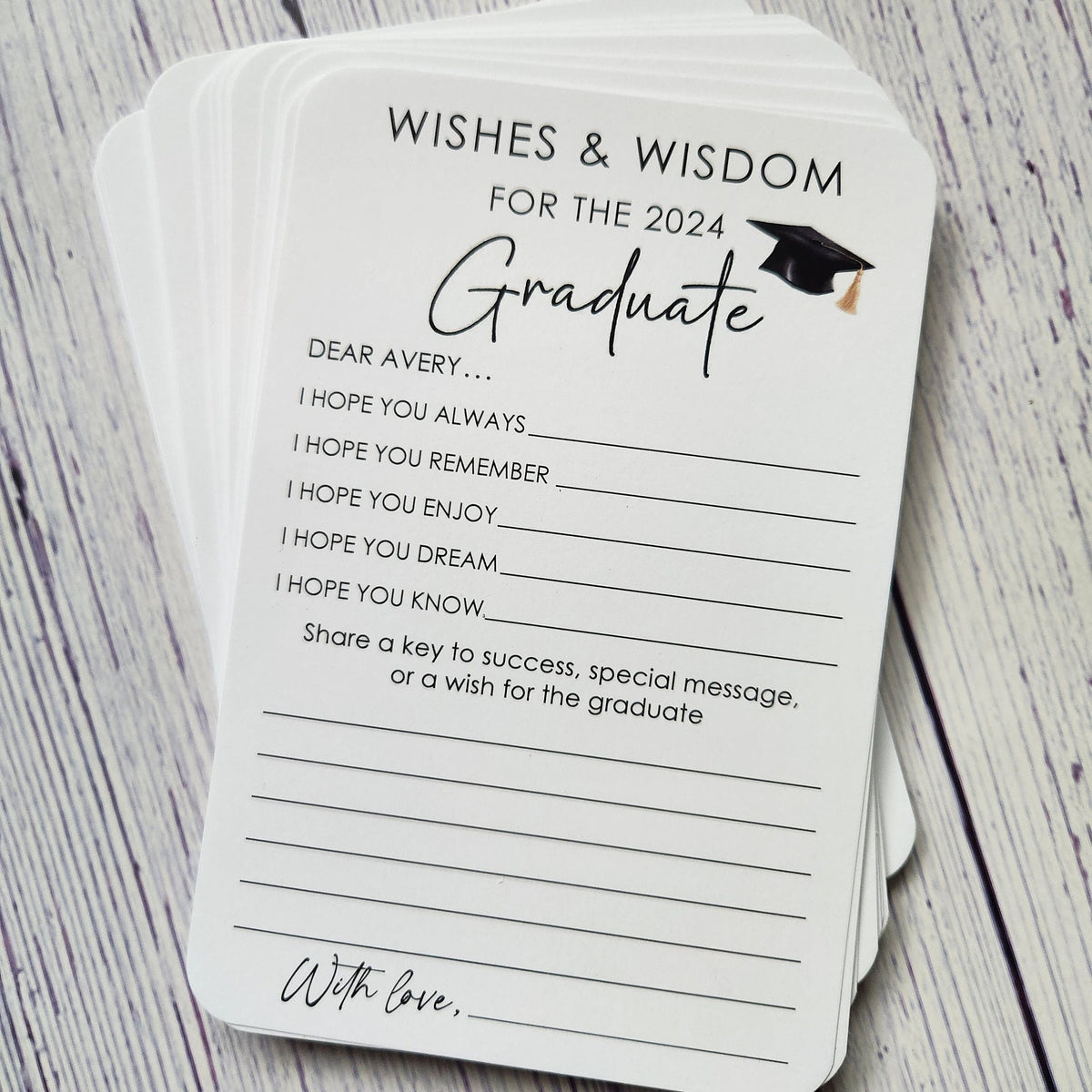 Set of 12 Graduation Wishes Cards - Advice Cards for Graduation Party - Graduation gift LM32 899753