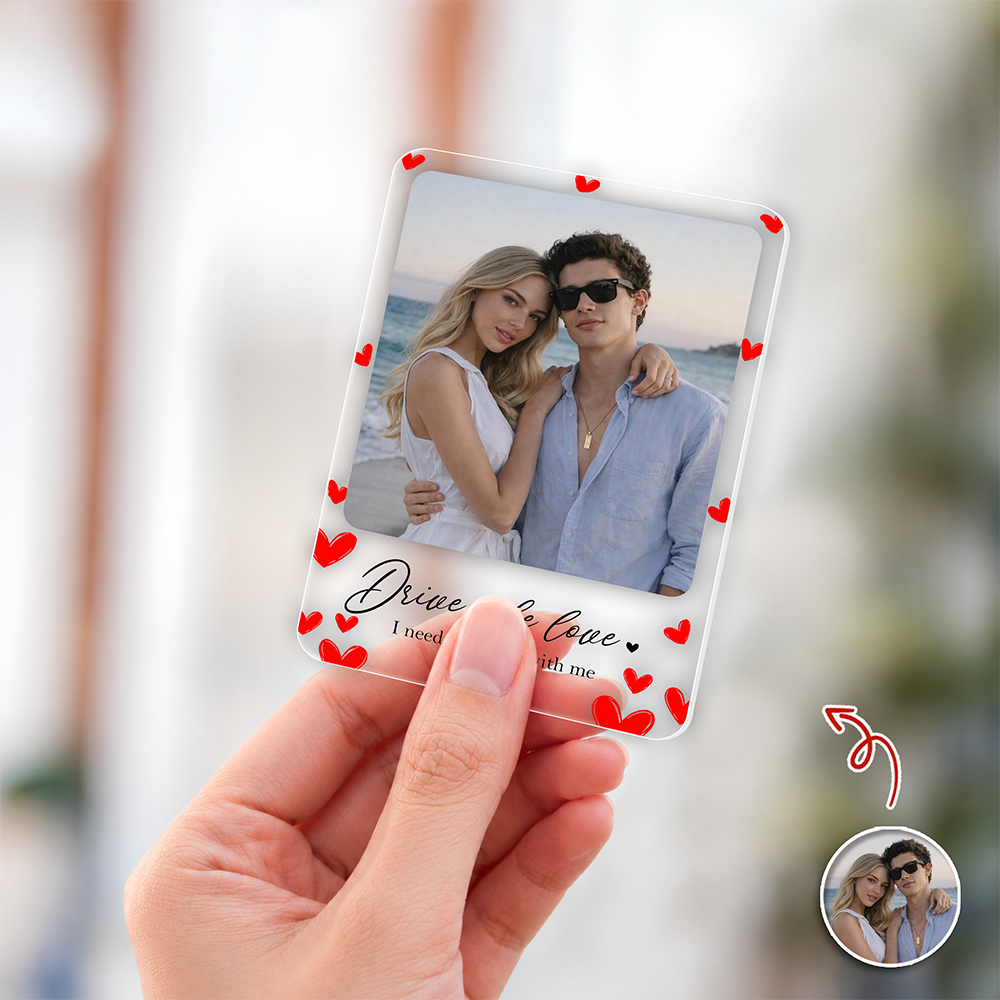 Custom Photo Get Home Safe Acrylic Car Visor Clip LM32 899841