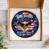 Custom Family Name Patriotic 250th Anniversary God Bless America Eagle 1776–2026 Stained Glass Suncatcher HO82 901484