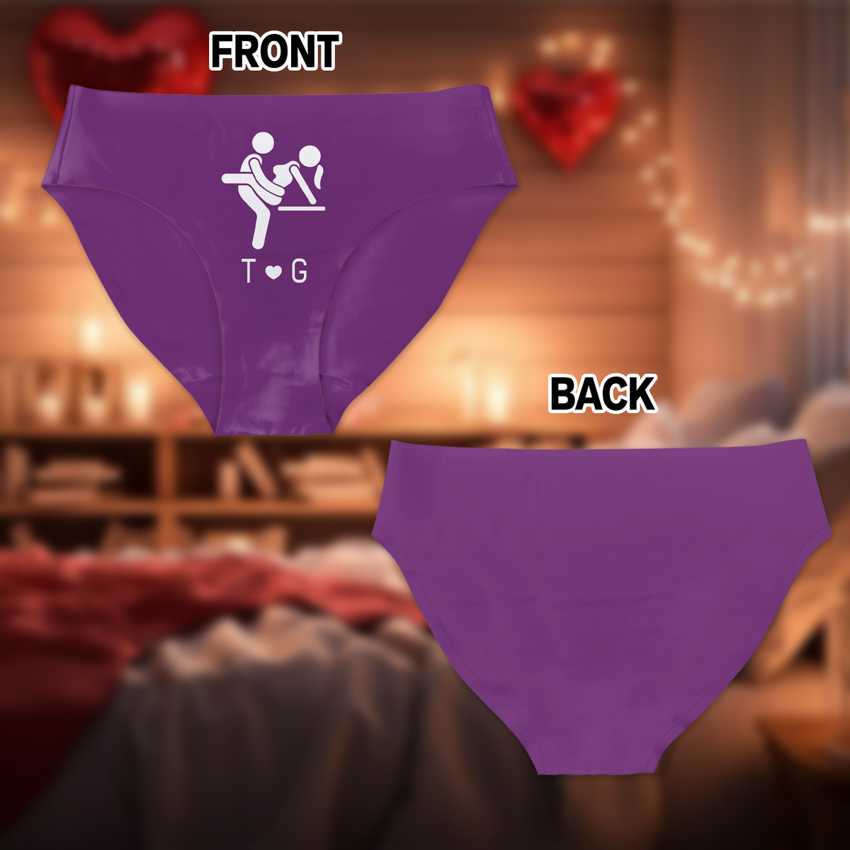 Personalized Funny Adult Underwear for Women – Custom Briefs, Novelty Gift for Her, Fun Personalized Gift CH07 180394