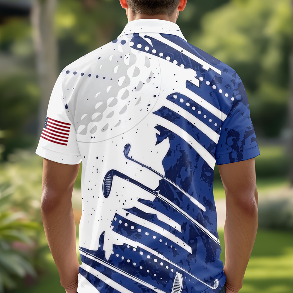 Custom Name Golf Pattern Polo Shirt Gift for Golf Lovers HA75 921130