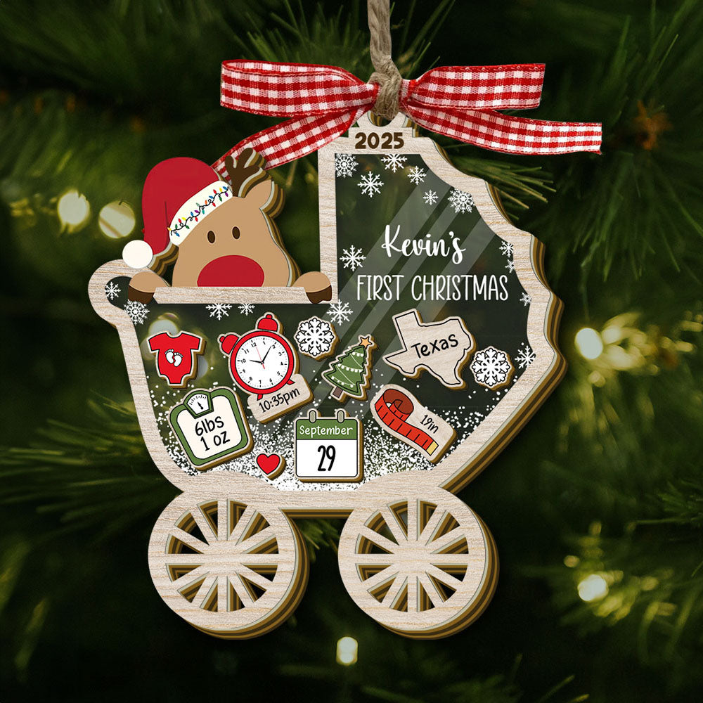 Personalized Baby's First Christmas Shaker Ornament LM32 895801