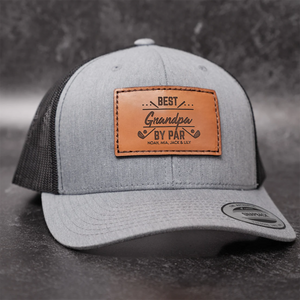 Custom Name Best Dad By Par Leather Patch Cap TH10 898151