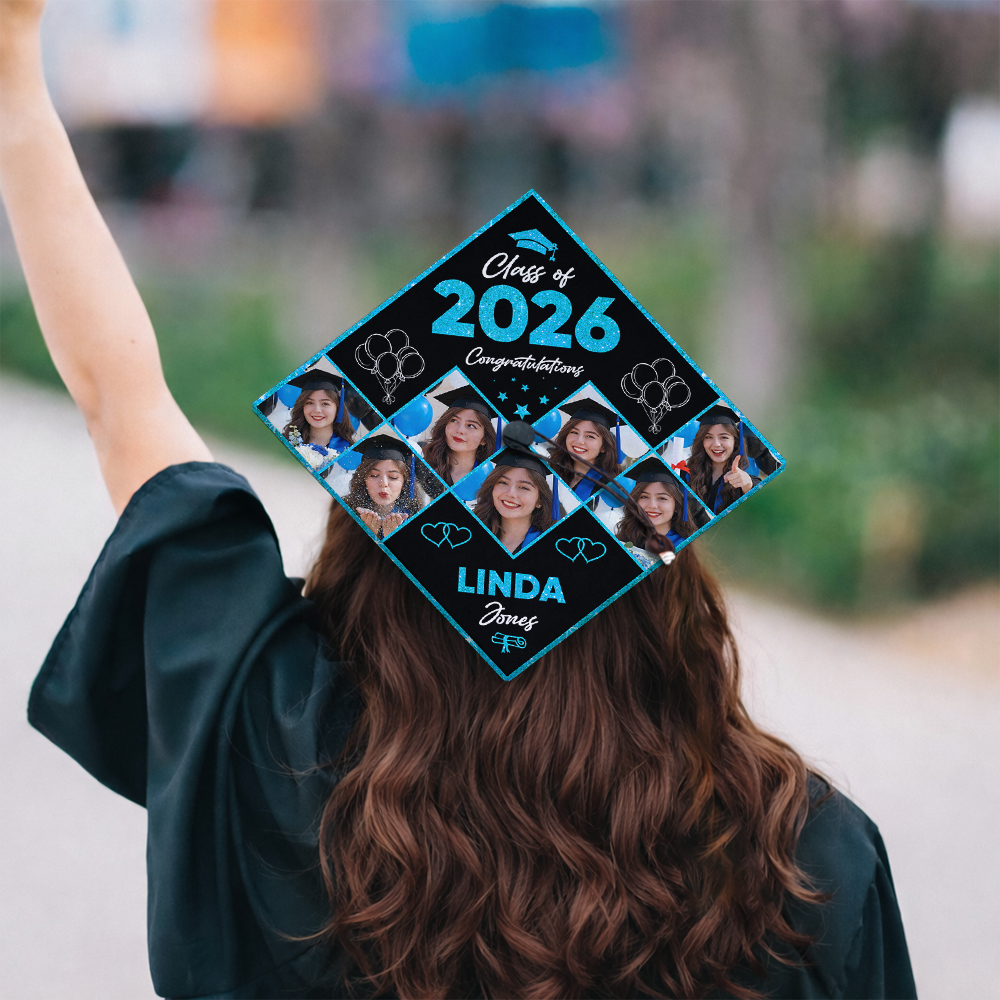 Custom Photo Class Of 2026 Congratulations Graduation Cap Topper, Gift for Graduation HA75 920816