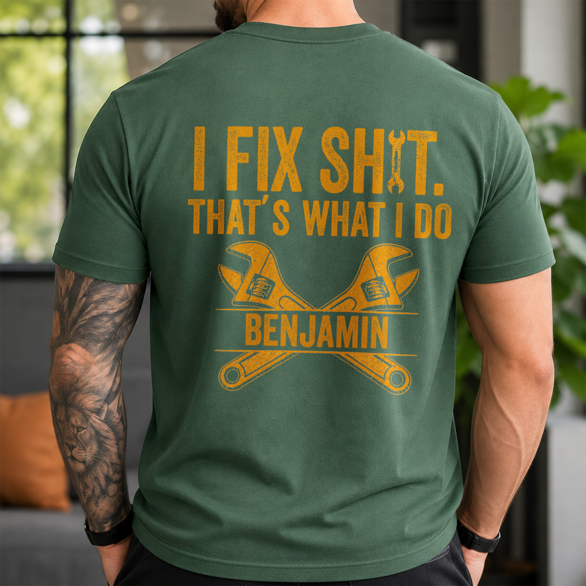 I Fix Sh!T That's What I Do - Funny Gifts For Husband, Dad, Grandpa, Mechanic Handyman - Personalized Back Comfort Shirt HA75 921906
