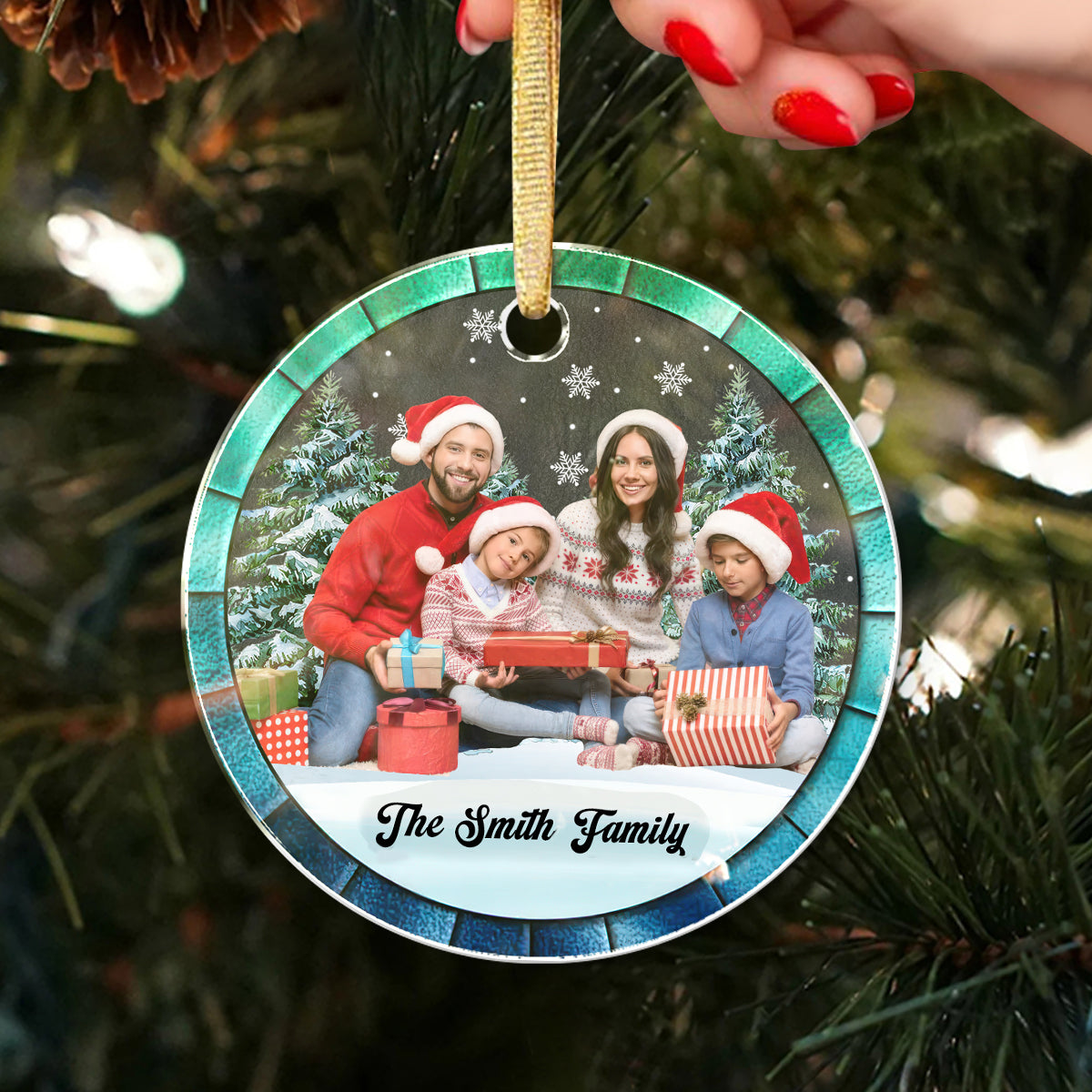 Custom Photo Family Home Is Where Your People Are Acrylic Ornament HA75 891857