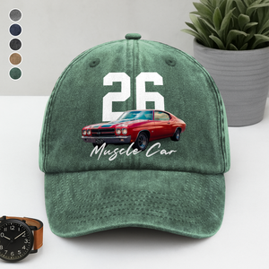 Upload Car Photo And Number Washed Denim Cap TH10 896975
