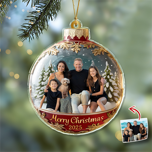 Custom Family Photo Acrylic Ornament Gift For Family HA75 897176