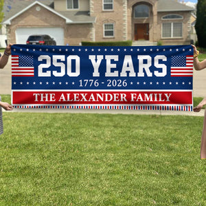 Custom Family Name 250 Years Of America Banner TH10 898297
