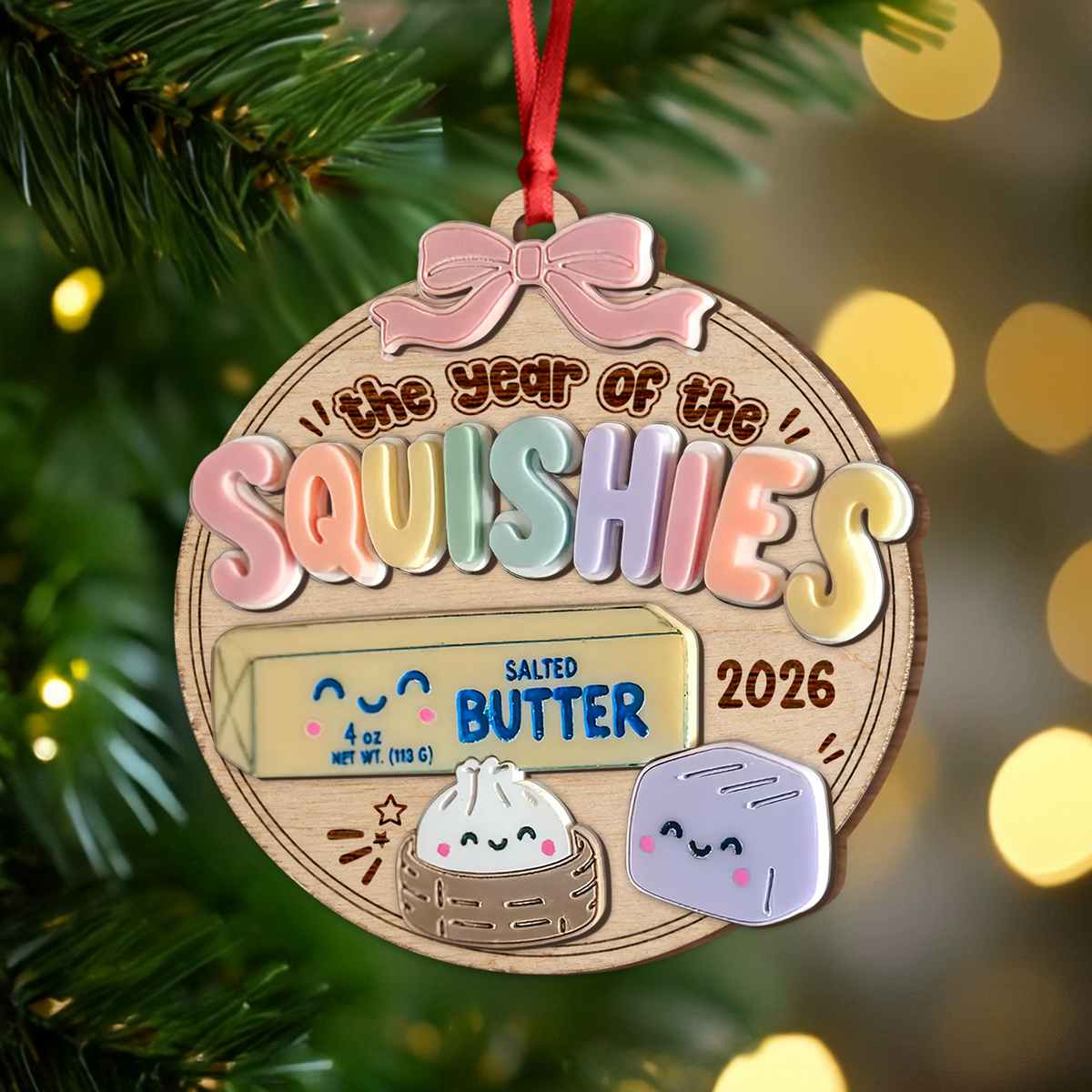 The Year of the Squishes 2-Layer Wood Ornament Christmas Gift HO82 903780