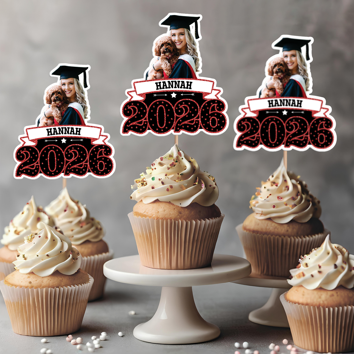 Custom Photo Congrats Graduation Cupcake Topper - Graduation Party Decor for Graduates HO82 901452