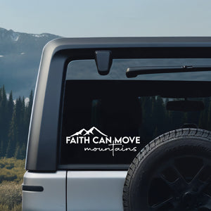 Faith Can Move Mountains God Gift Car Window Decal Sticker LM32 897459