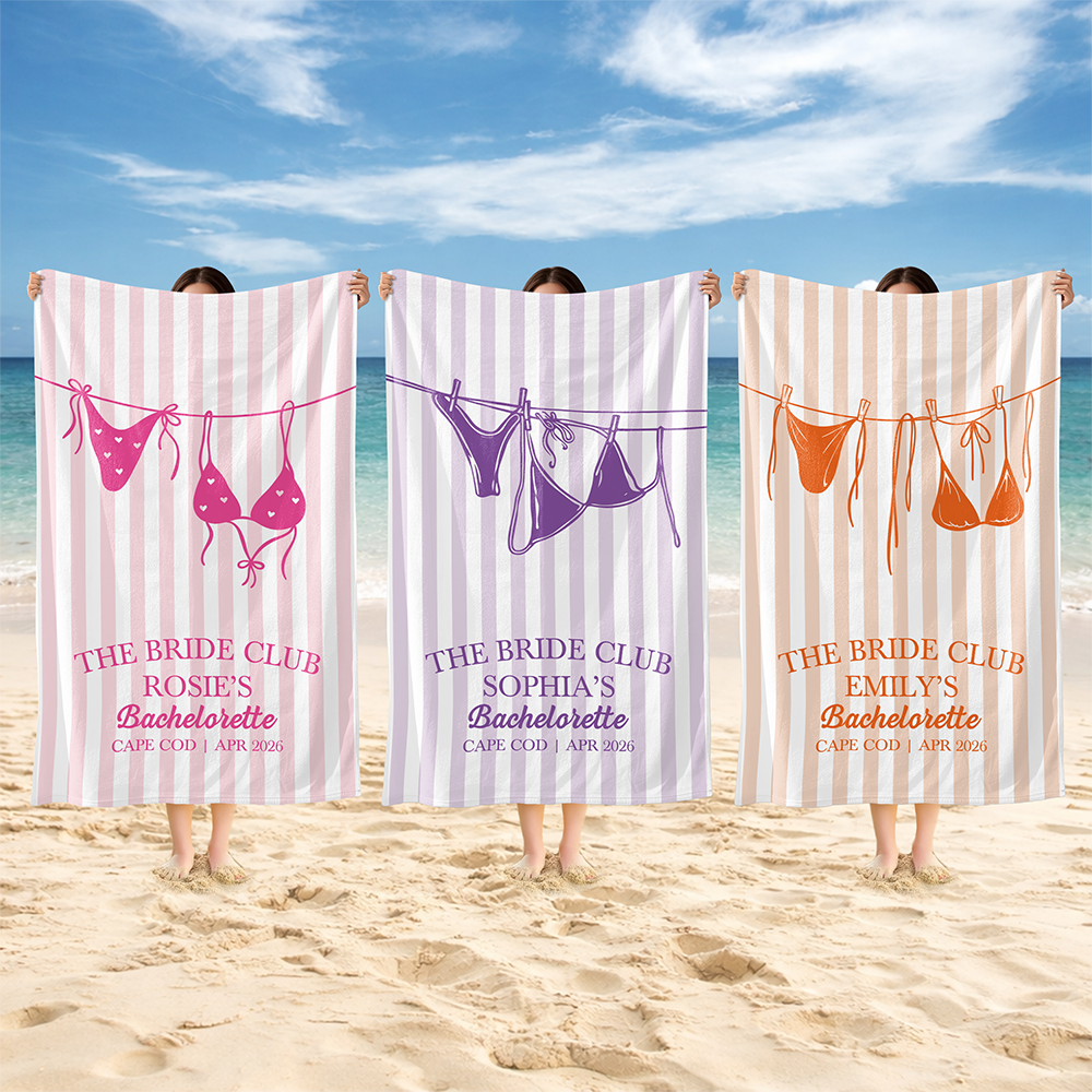 Personalized Bachelorette Beach Towel – Last Toast on the Coast Girls Trip Towel CH07 911262