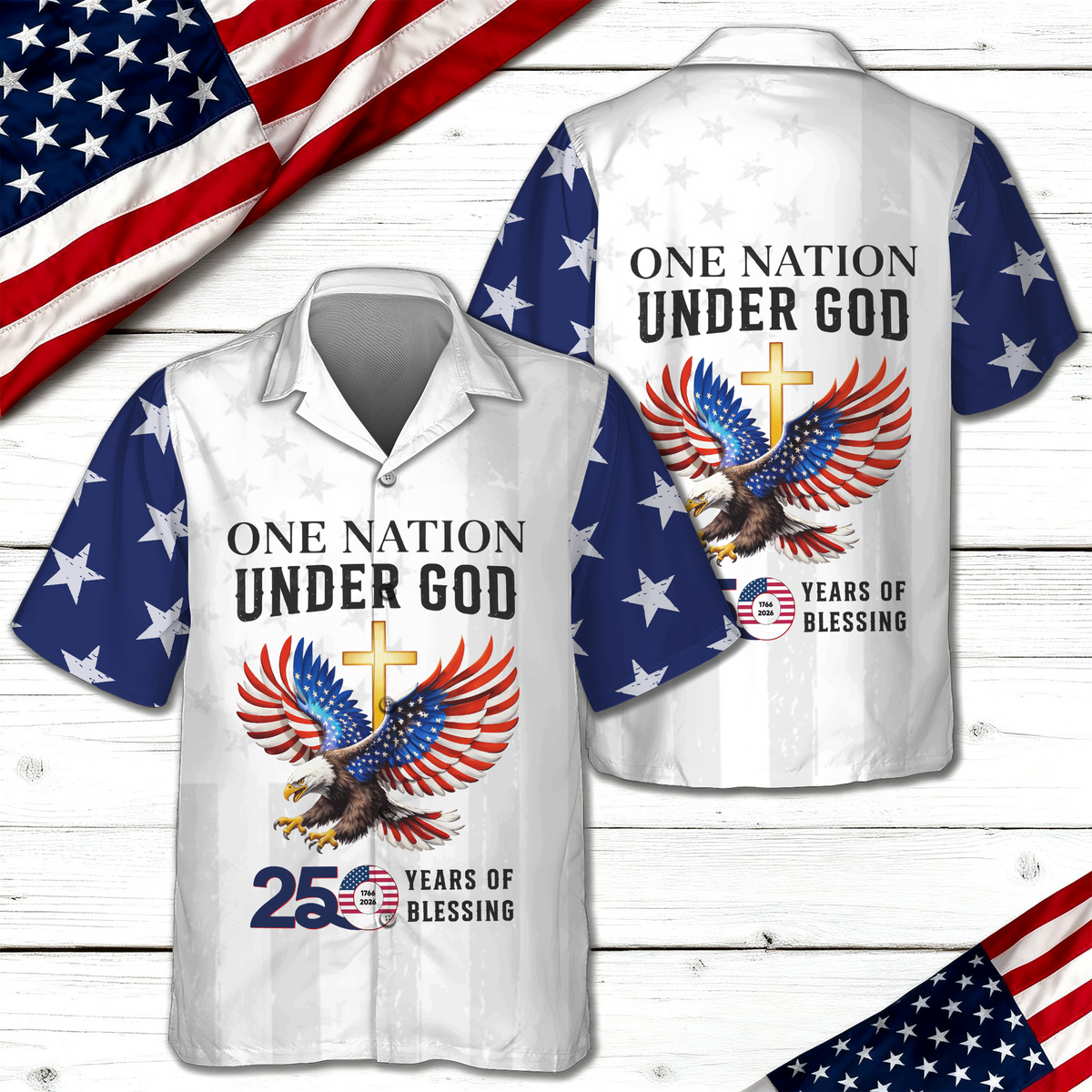 Personalized One Nation Under God America 250th 1776-2026 Hawaii Shirt LM32 899609