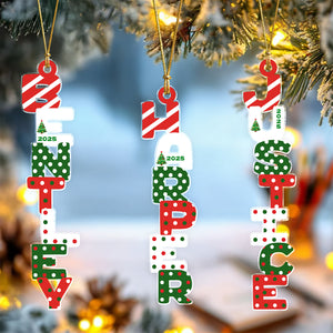 Personalized Name Letter Christmas Acrylic Ornament Family Gift HA75 897998