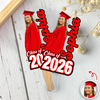 Personalised Class Of Face Fan Party Favor for Graduate LM32 899435