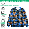 Custom Dog Photo Name Christmas Light Snow Cardigan CH07 899596