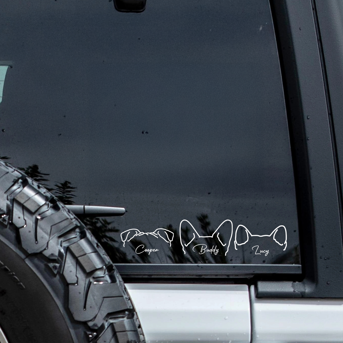 Personalized Dog Clipart Car Window Decal Sticker Gift For Pet Lovers TH10 898399