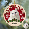 Custom Photo Cat Christmas - Personalized 2-Layered Wooden Ornament CH07 896864