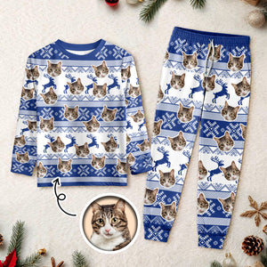 Custom Photo Christmas Cat Sleepwear Xmas Fun HO82 900150
