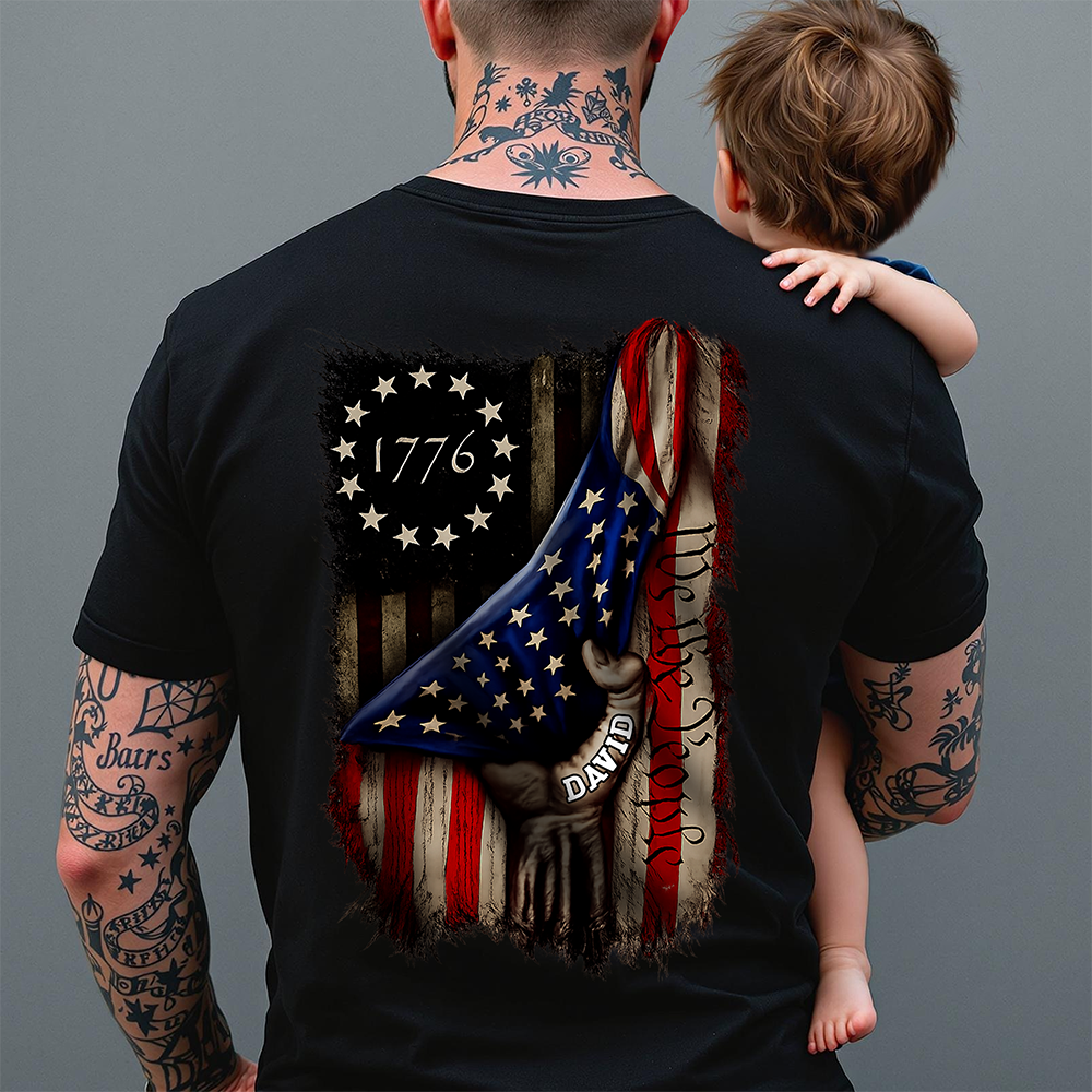 Custom Name We The People US Flag Back Shirt TH10 169061
