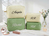 Personalized Name Embroidered Waffle Cosmetic Bag - Gift For Mom, Girlfriend, Women, Bridesmaid Gift LM32 899547