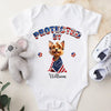 Custom 3D American Dog Protect By Buddy - American Design Baby Onesie LM32 899119