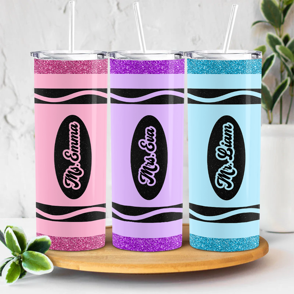 Custom Name Teacher Personalized Skinny Tumbler Gift for Teacher LM32 893741