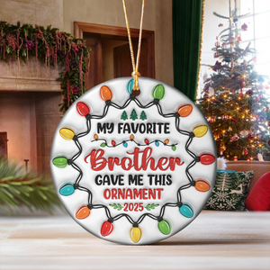 Custom 3D Inflated Effect Printed Ceramic Ornament Christmas Gift for Jobs & Family TH10 894837