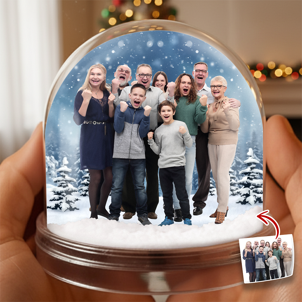 Custom Family Photo Acrylic Snow Globe TH10 896499