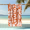 Custom Name Tropical Hawaiian Floral Beach Towel – Summer Vacation Beach Gift LM32 899665