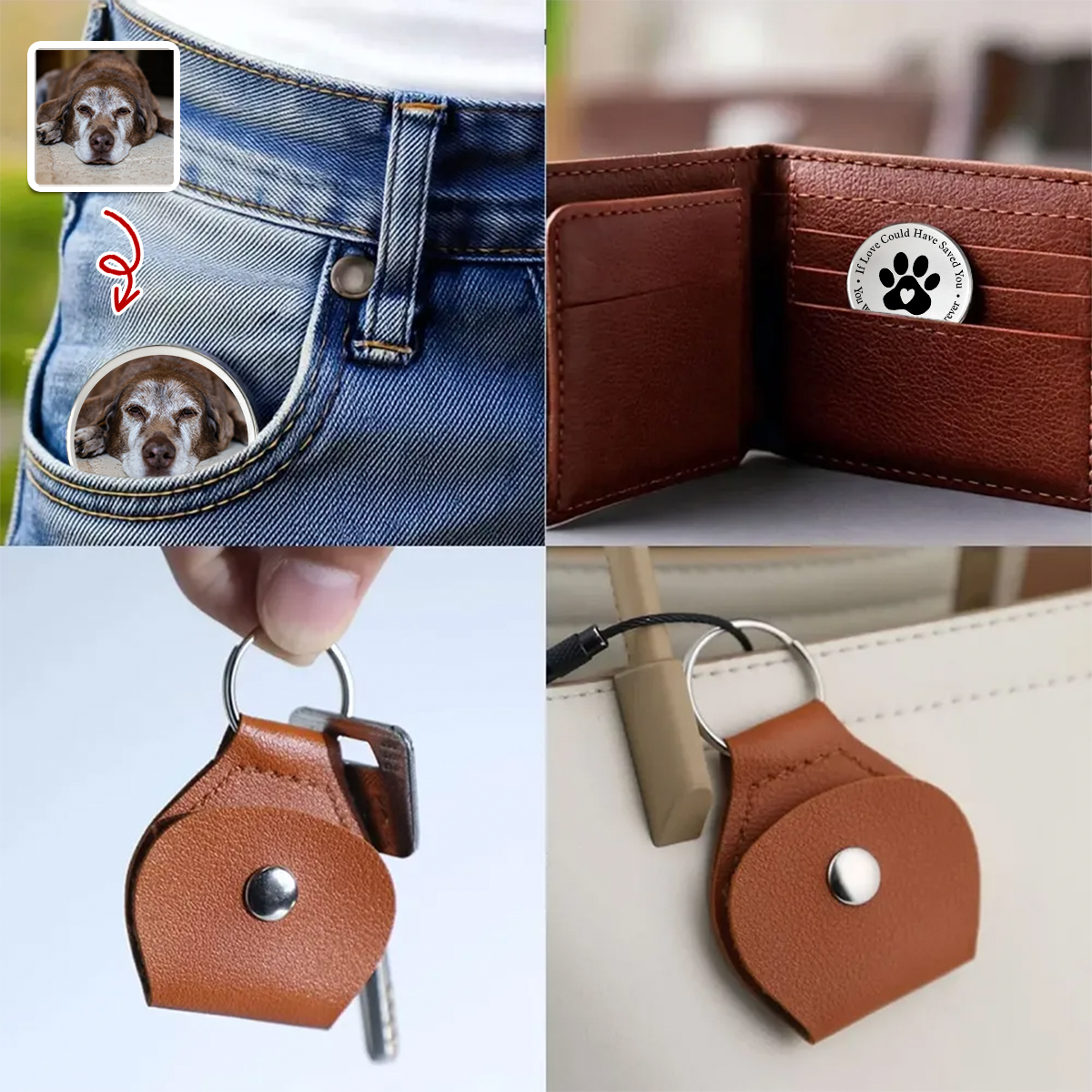 Custom Photo Pet You Left Paw Prints On My Heart Memorial Pocket Hug HA75 897984