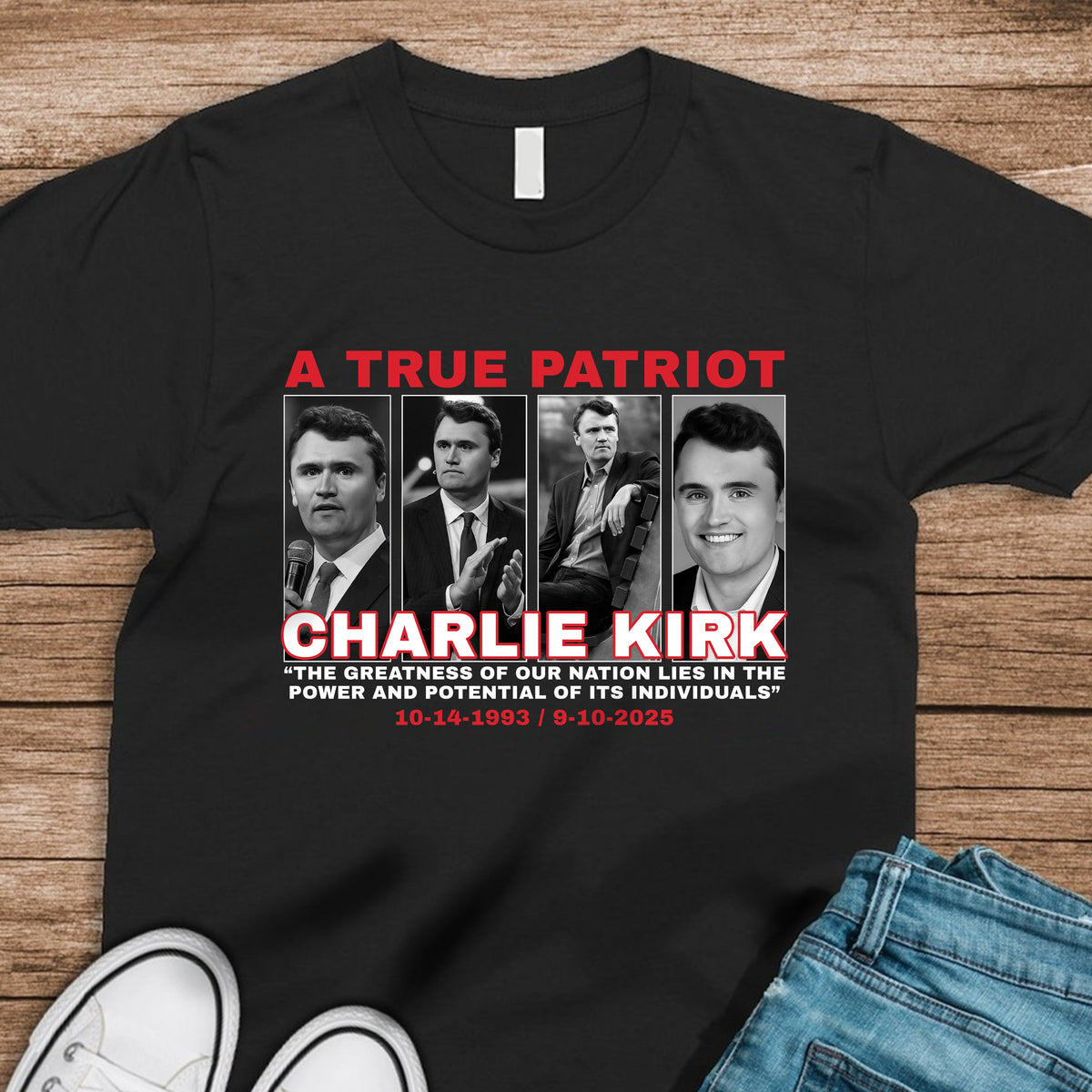 The Greatness Of Our Nation - A True Patriot Charlie Kirk Dark Shirt HO82 65798