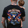 Celebrate USA 250 Years Eagle Patriotic Back Shirt 1776-2026 250th Anniversary Dark Shirt CH07 911052