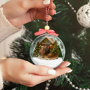Custom Name Horse Farm 3D Ball Ornament – Christmas Gifts For Farmhouse LM32 897117