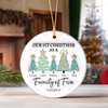 Personalized First Christmas As A Family Ceramic Ornament For Christmas TH10 894985