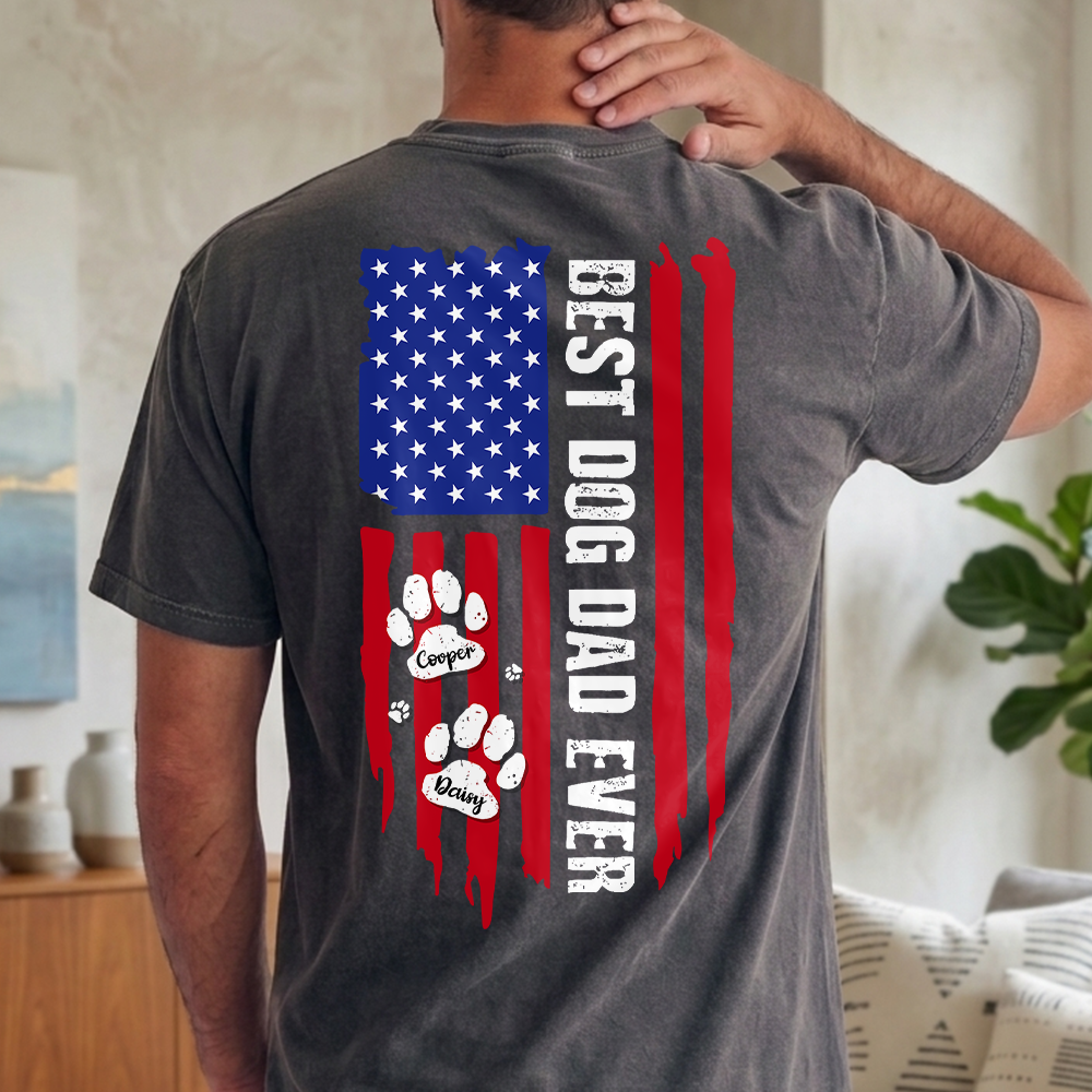 Custom Name Best Dog Dad Ever Comfort Shirt Gift For Dog Lover TH10 169363