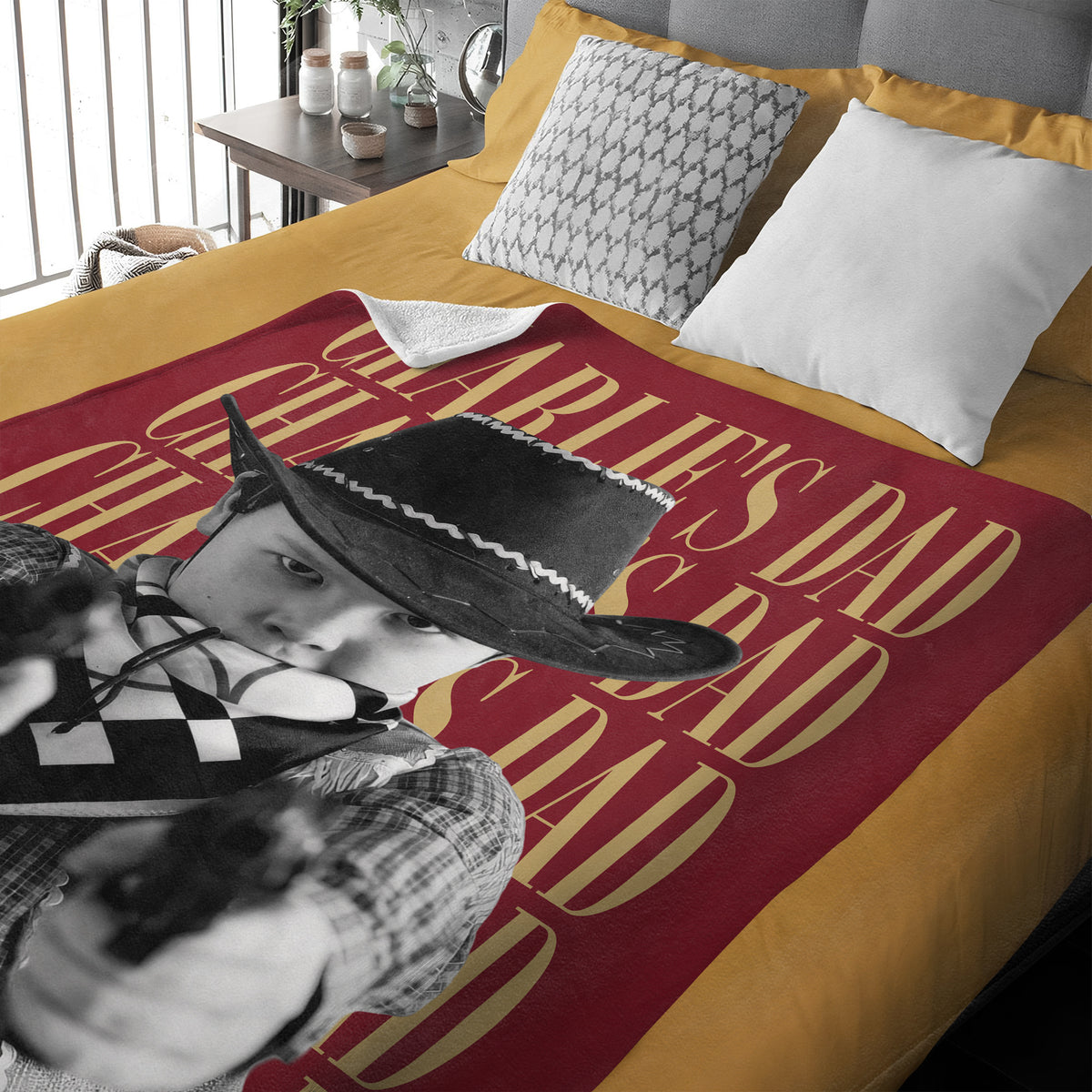 Personalized Vintage Photo Dad, Mom Blanket HO82 902924