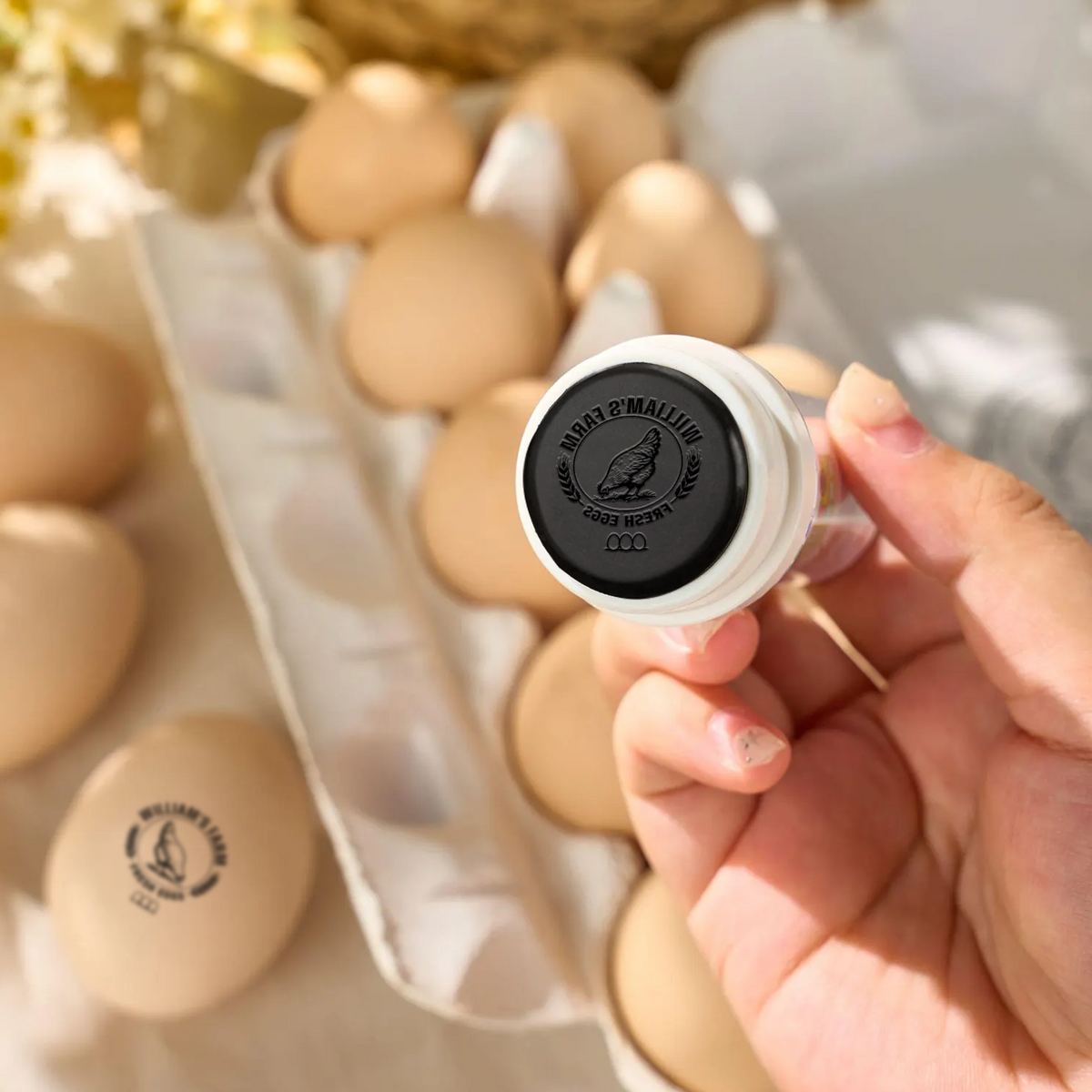 Personalized Chicken Egg Stamp for Farm Fresh Eggs Cute Coop Gift for Homesteaders CH07 910026